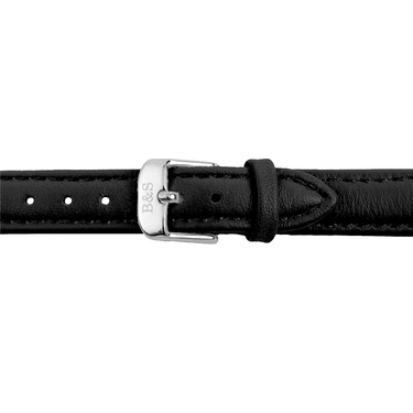 Black Leather Strap & Silver Buckle watch straps Brother & Sisters